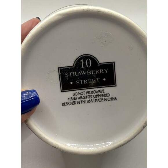 Monogram Letter S Mug 10 Strawberry Street Xmas Gold Filigree Cottagecore - Picture 7 of 10